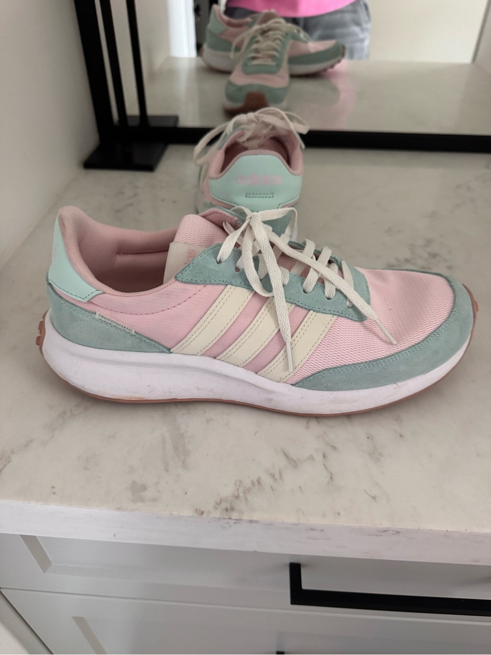 adidas Women's Pink & Mint Retro Runner Sneakers